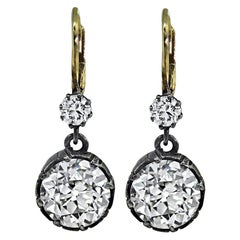 Orecchini vintage con diamanti da 3,52 carati