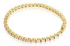 Vintage 3.54CT Diamond Tennis Bracelet in 14K Yellow Gold