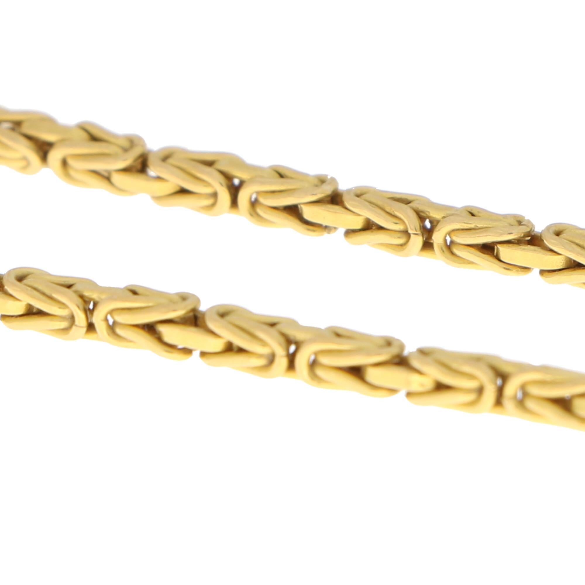 Retro Vintage Chaumet Etruscan Style Chain Set in 18k Yellow Gold