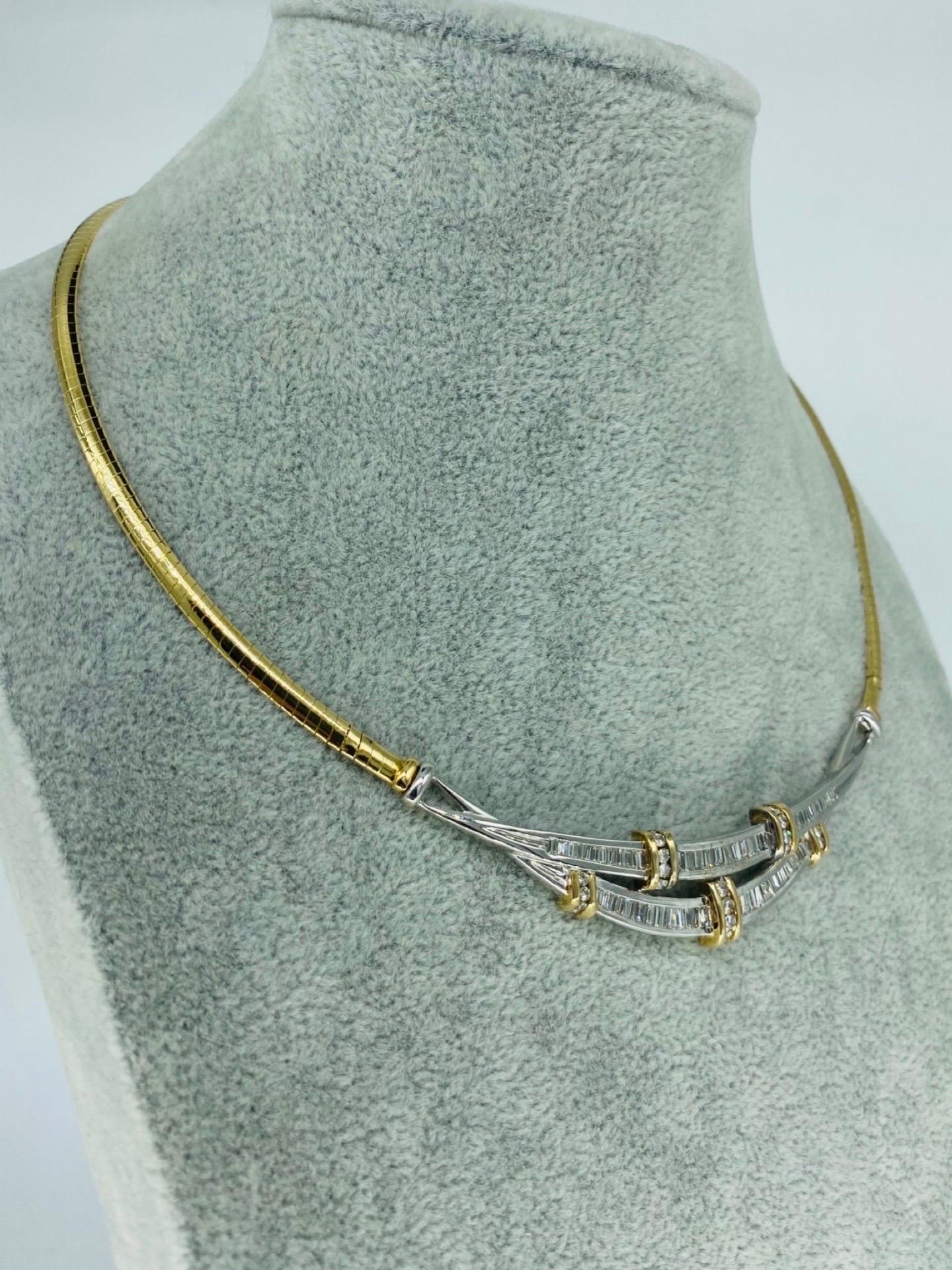 omega necklace two tone