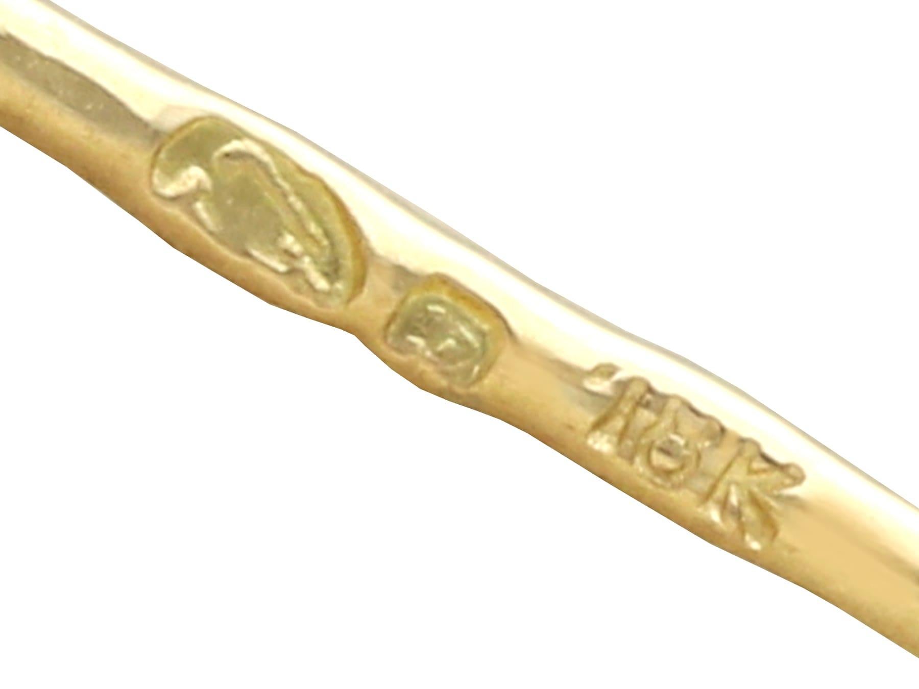 Vintage 3.60 Carat Garnet 0.78 Carat Diamond and Yellow Gold Brooch/Pendant For Sale 5