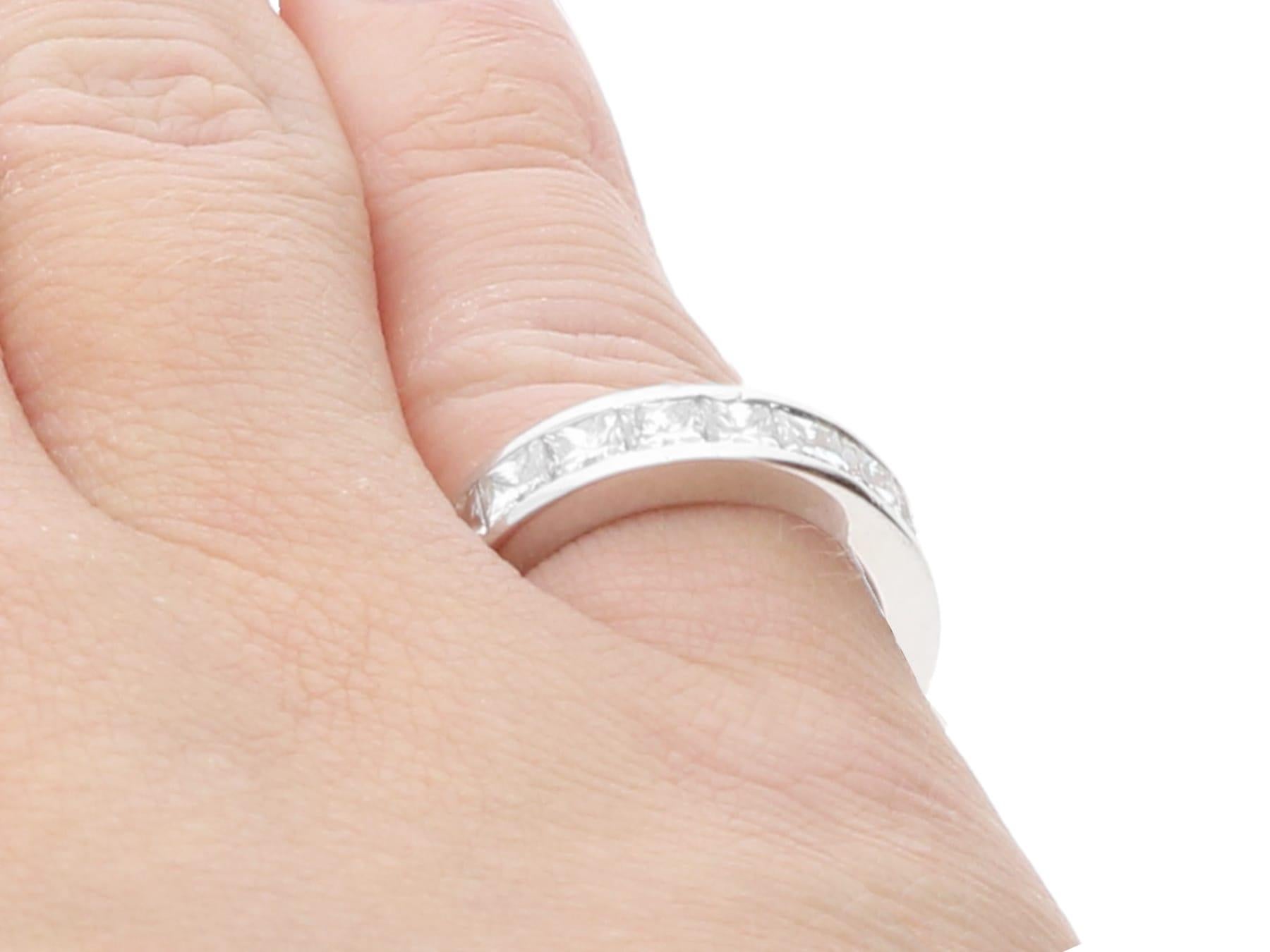 Vintage 3.62Ct Diamond and 18k White Gold Eternity Ring Circa 1970 For Sale 4