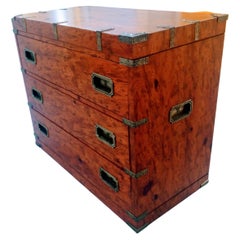 Used Pulaski Burlwood Campaign Style Chest