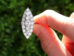 Vintage 3.66 Carat Diamond and Platinum Cocktail Ring