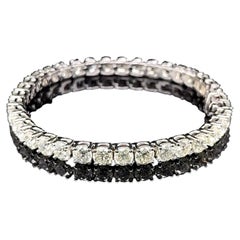 Vintage 37 RBC Diamond Gold Line Tennis Bracelet Estate Fine Jewelry