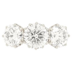 Vintage 3.70ct Diamond Three Stone Ring, c.1950s