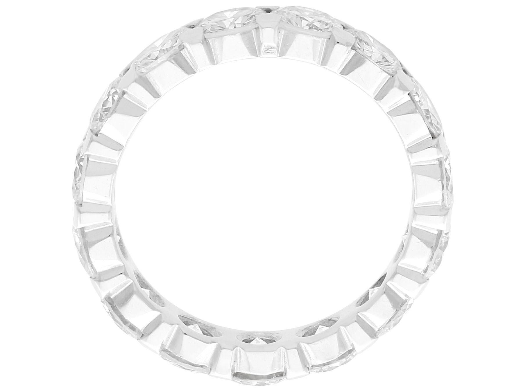 Vintage 3.75Ct Diamond and White Gold Full Eternity Ring For Sale 2