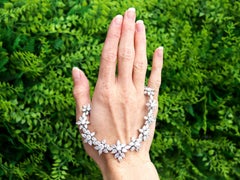 Vintage 38.35 Carat Diamond and 18k White Gold Necklace Circa 1980