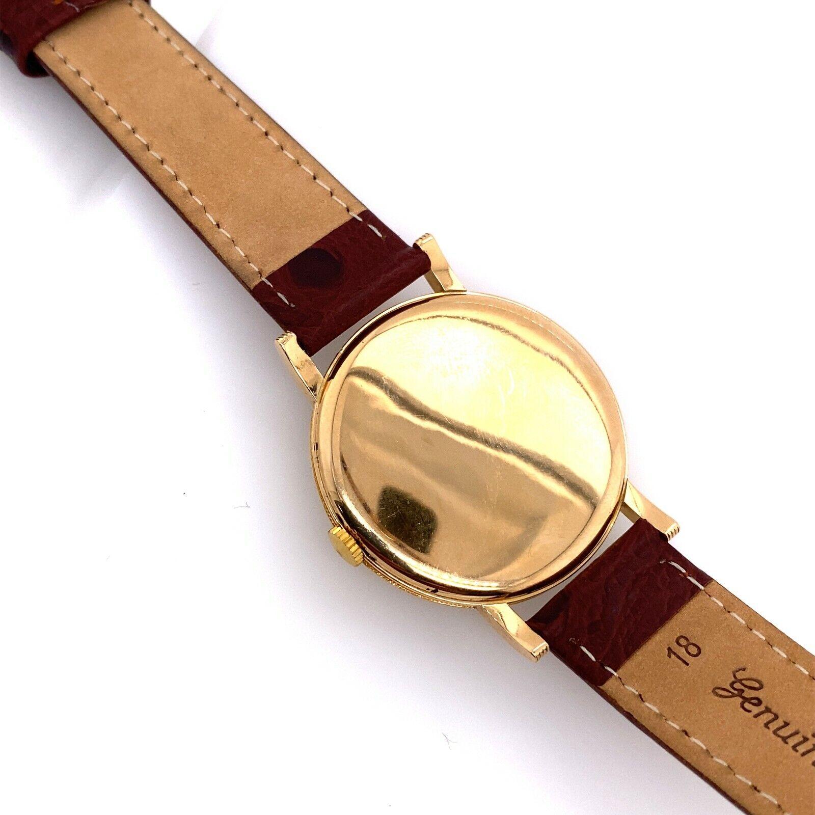 Vintage 38mm Longines Mechanische Vintage-Armbanduhr in 18ct Rosy/Gelbgold im Angebot 2