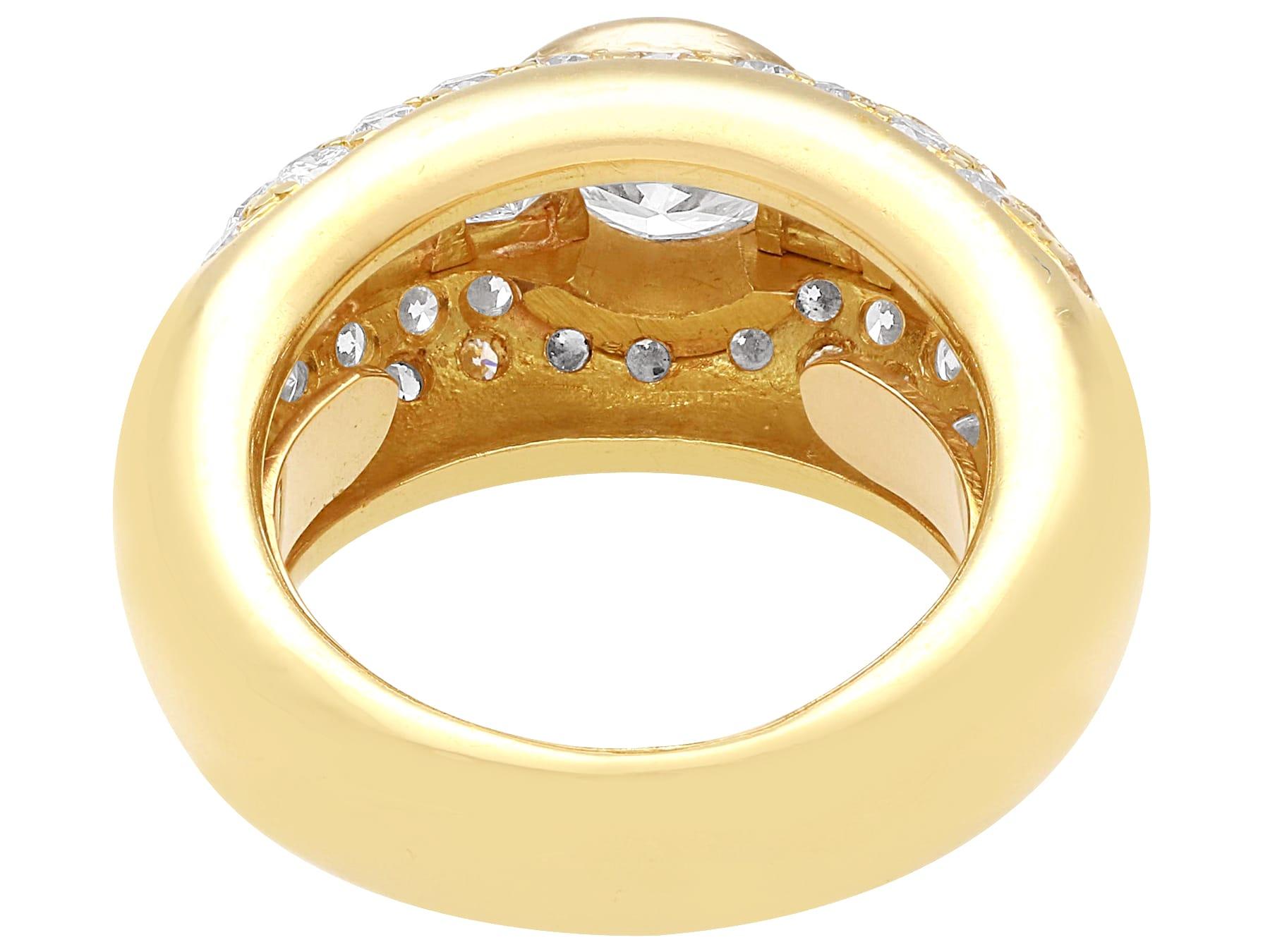 Ring aus 18 Karat Gelbgold mit 3,98 Karat Diamant im Zustand „Hervorragend“ im Angebot in Jesmond, Newcastle Upon Tyne