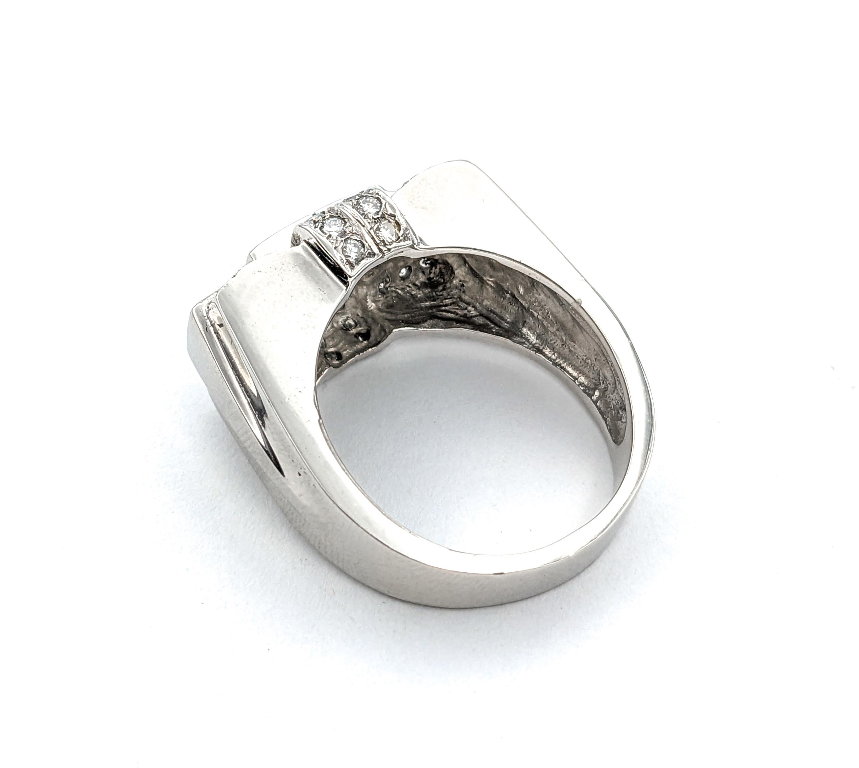 Round Cut Vintage 3ctw Diamond Ring In Platinum For Sale
