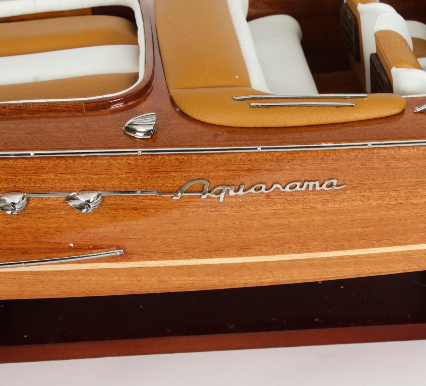 Vintage 3ft model of a Riva Aquarama speedboat 20th Century 4