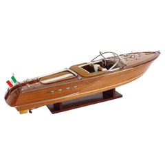 Retro 3ft model of a Riva Aquarama speedboat 20th Century