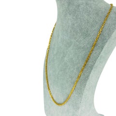 Vintage 3mm Rope Chain 22k Gold