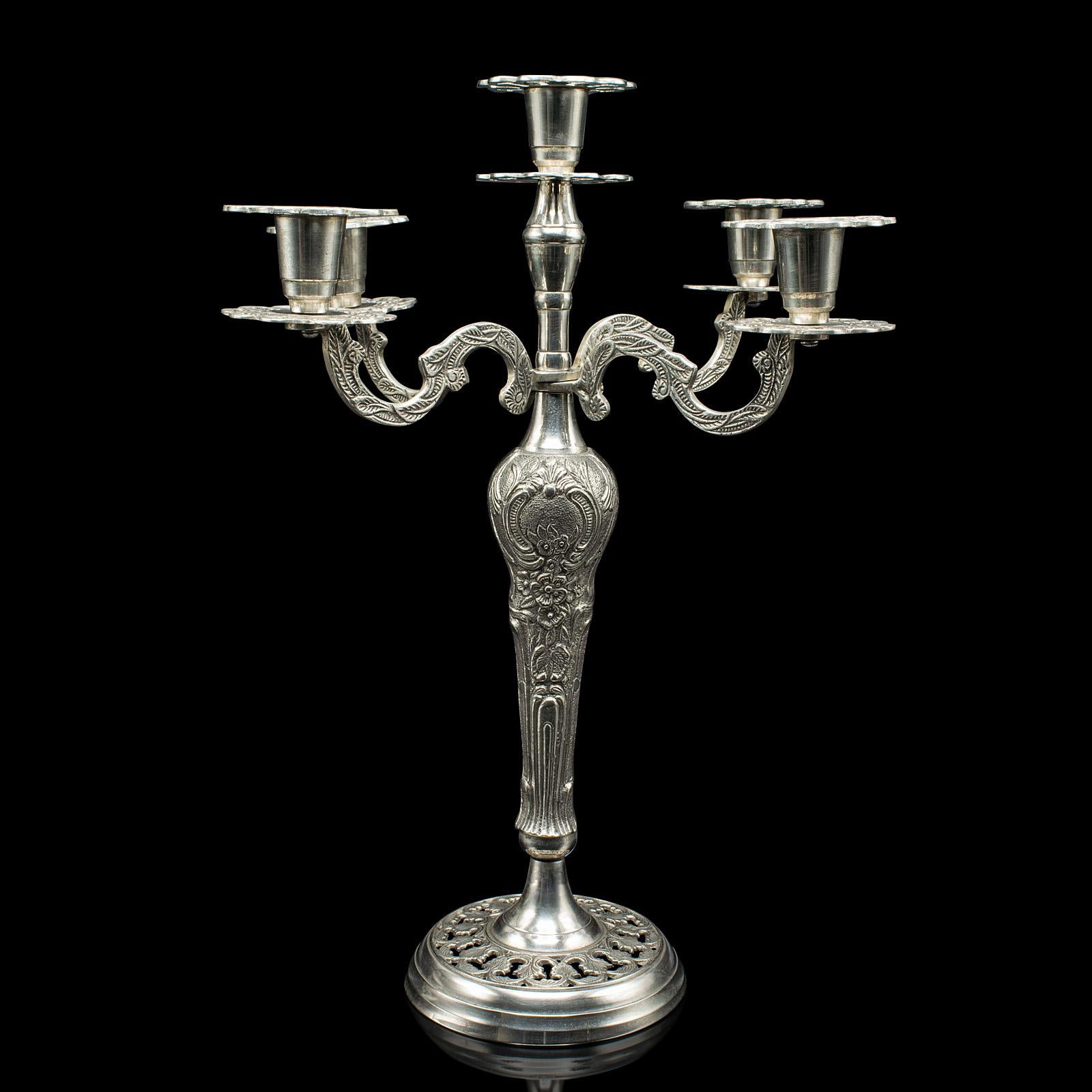 Europeo Candeliere d'epoca a 4 rami, candelabro, centrotavola, Art Deco, C.C. in vendita