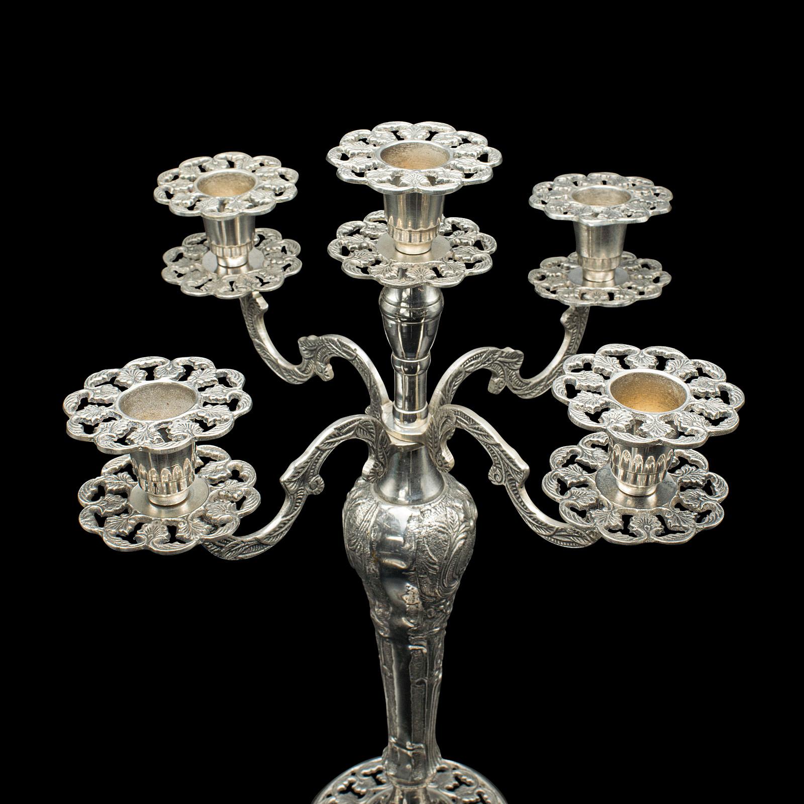 XX secolo Candeliere d'epoca a 4 rami, candelabro, centrotavola, Art Deco, C.C. in vendita