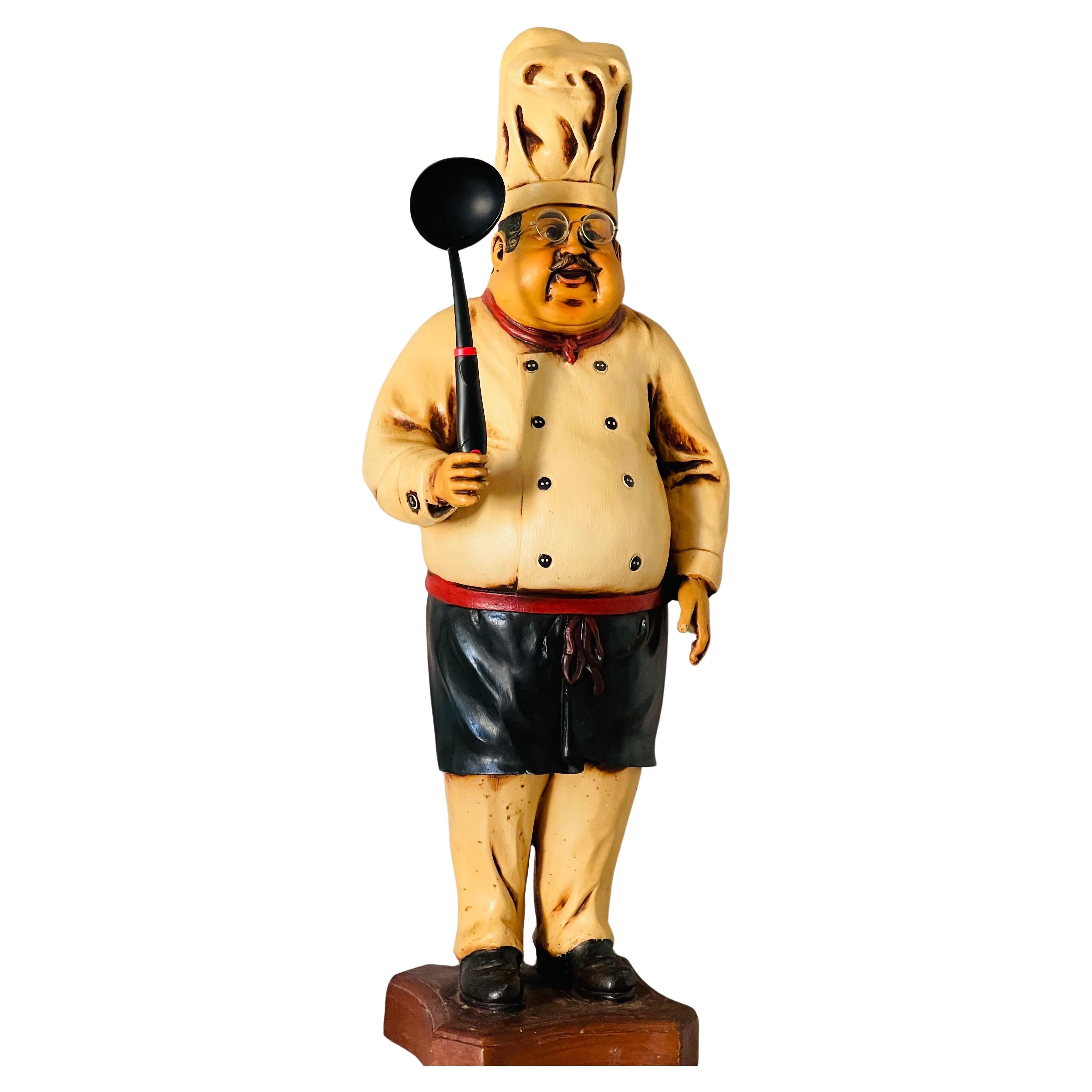 Enseigne de restaurant vintage de 4 pieds Présentoir pour cuisinier français