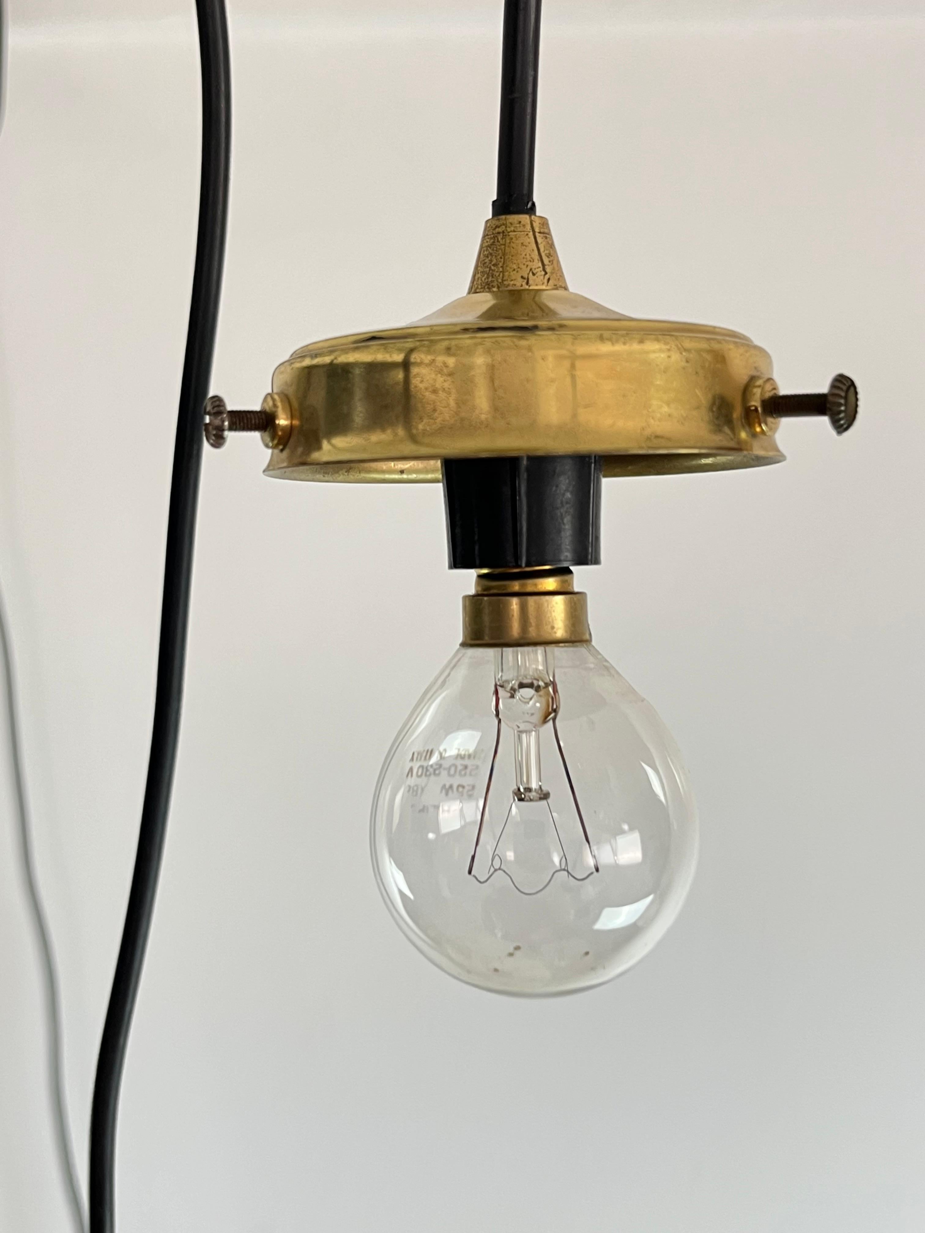 Vintage 4-light Suspension Lamp, Glass, Italy, 1970s For Sale 3