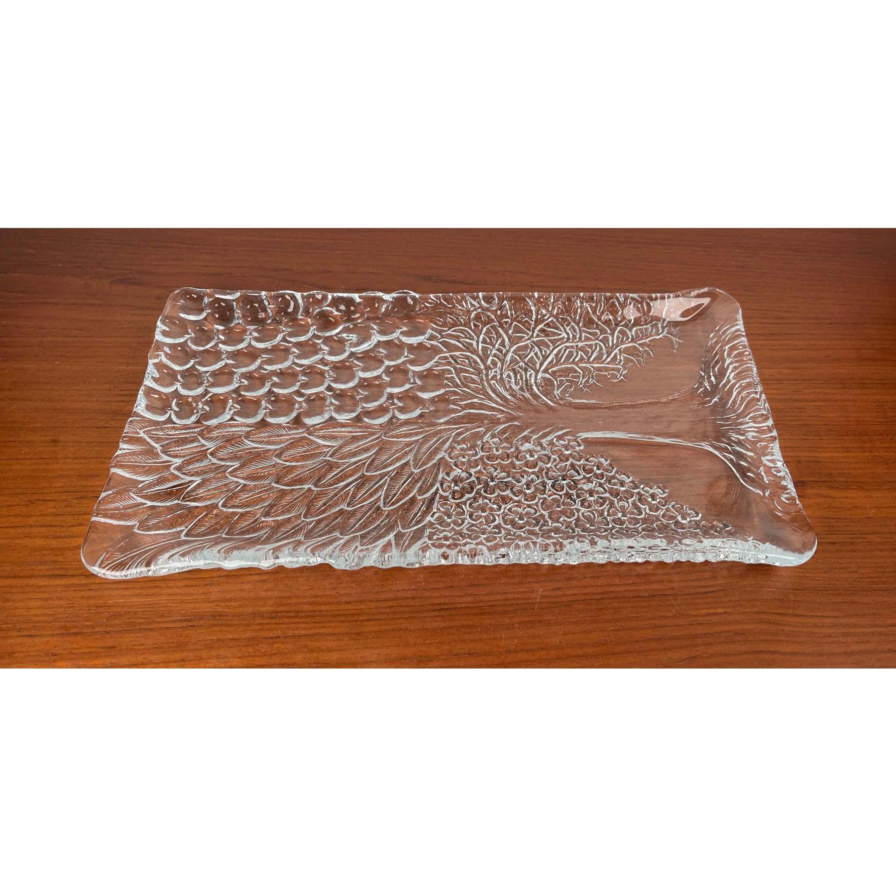 Vintage 4 Jahreszeiten Baum Design Glas Tortenplatte von Riedel Glas, 1970er Jahre im Angebot 14