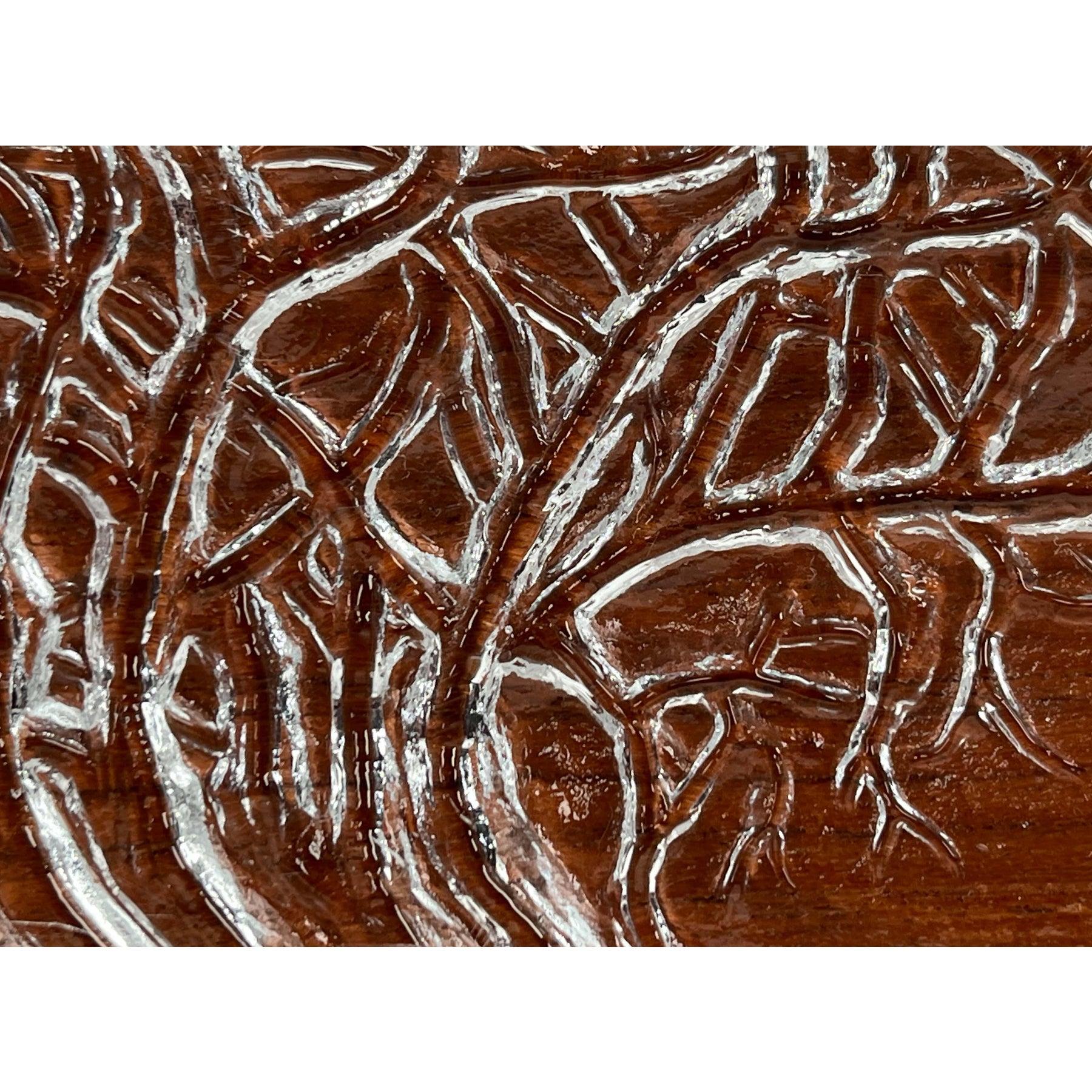 Vintage 4 Jahreszeiten Baum Design Glas Tortenplatte von Riedel Glas, 1970er Jahre im Angebot 3