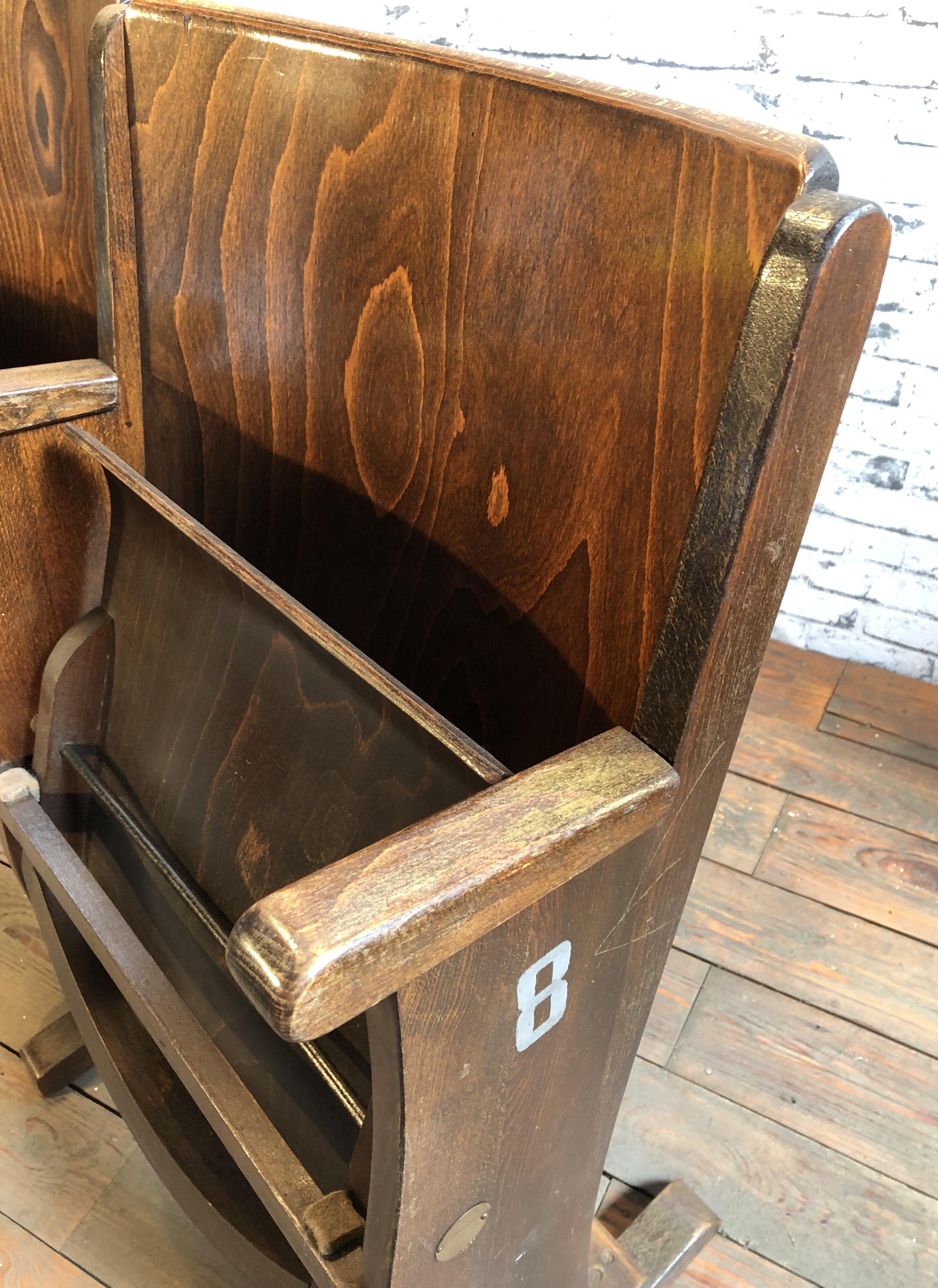 Industrial Vintage 4-Seat Cinema Bench From Ton, 1950s