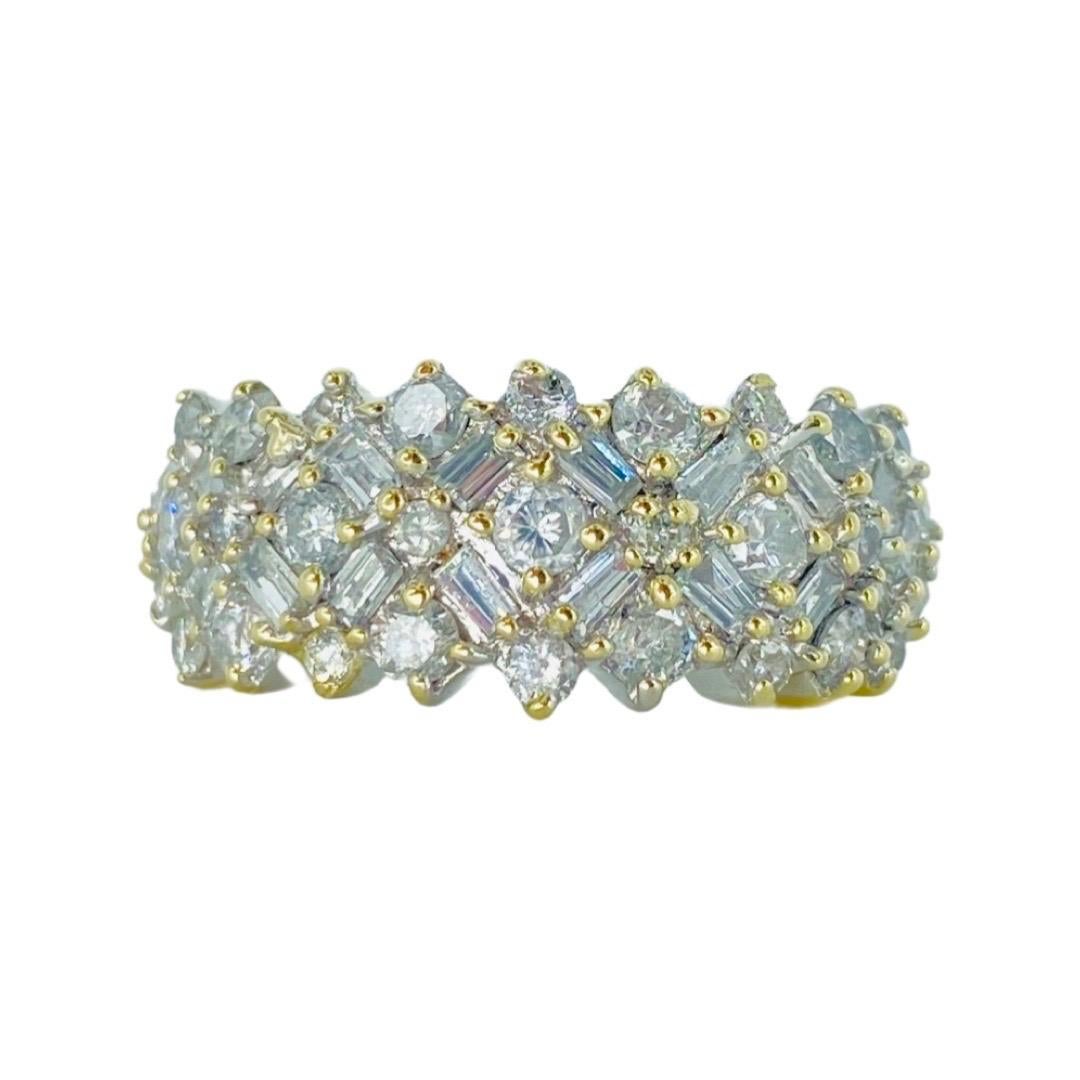 Vintage 4.00 Carat Total Weight Mixed Diamonds Shape Cut Ring 14k In Excellent Condition For Sale In Miami, FL