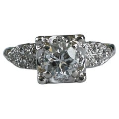 Vintage .40ct Diamant 14K Zwei-Ton-Gold Verlobungsring