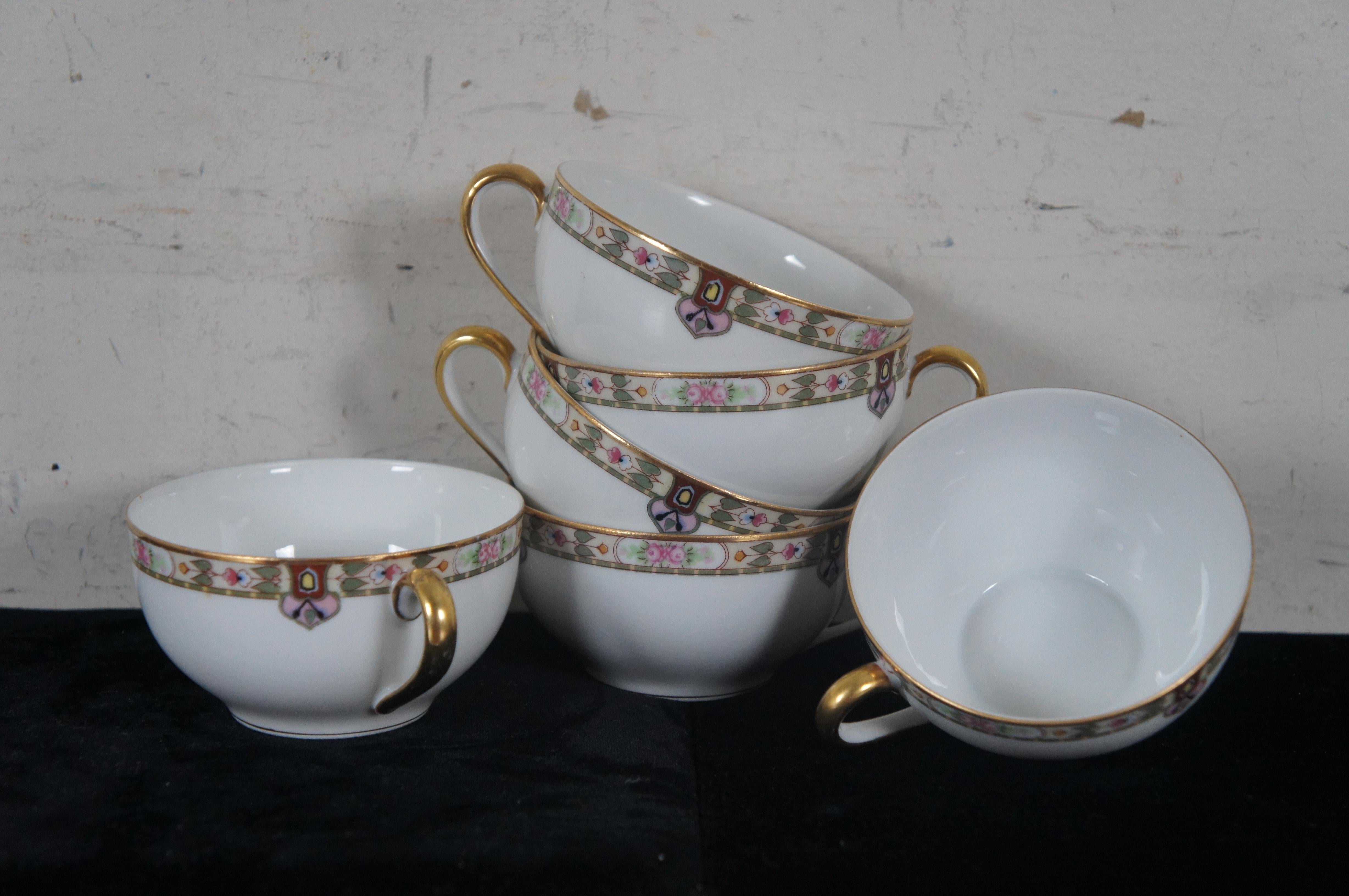 Vintage 41 Piece Noritake Regina Floral Porcelain Fine China Dinnerware 13674  For Sale 4