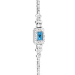 Vintage 4.25 Carats Total Mixed-Cut Diamond Ladies' Wristwatch in Platinum