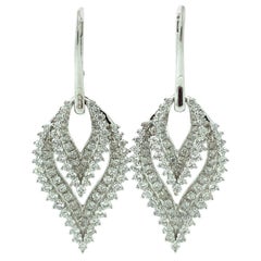 Designer Carat Jewellery 4.28ct Diamond Drop Earrings, 18k White Gold