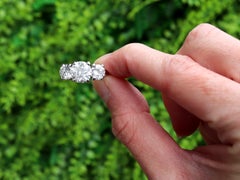 Vintage 4.49 Carat Diamond and Platinum Trilogy Ring