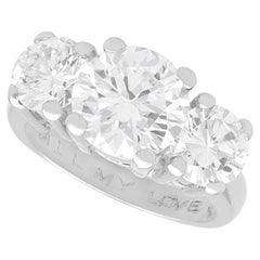 Vintage 4.49 Carat Diamond and Platinum Trilogy Ring