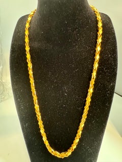 Vintage 45 Gm Pure 22 Karat Yellow Gold Handmade Chain 23 Inch
