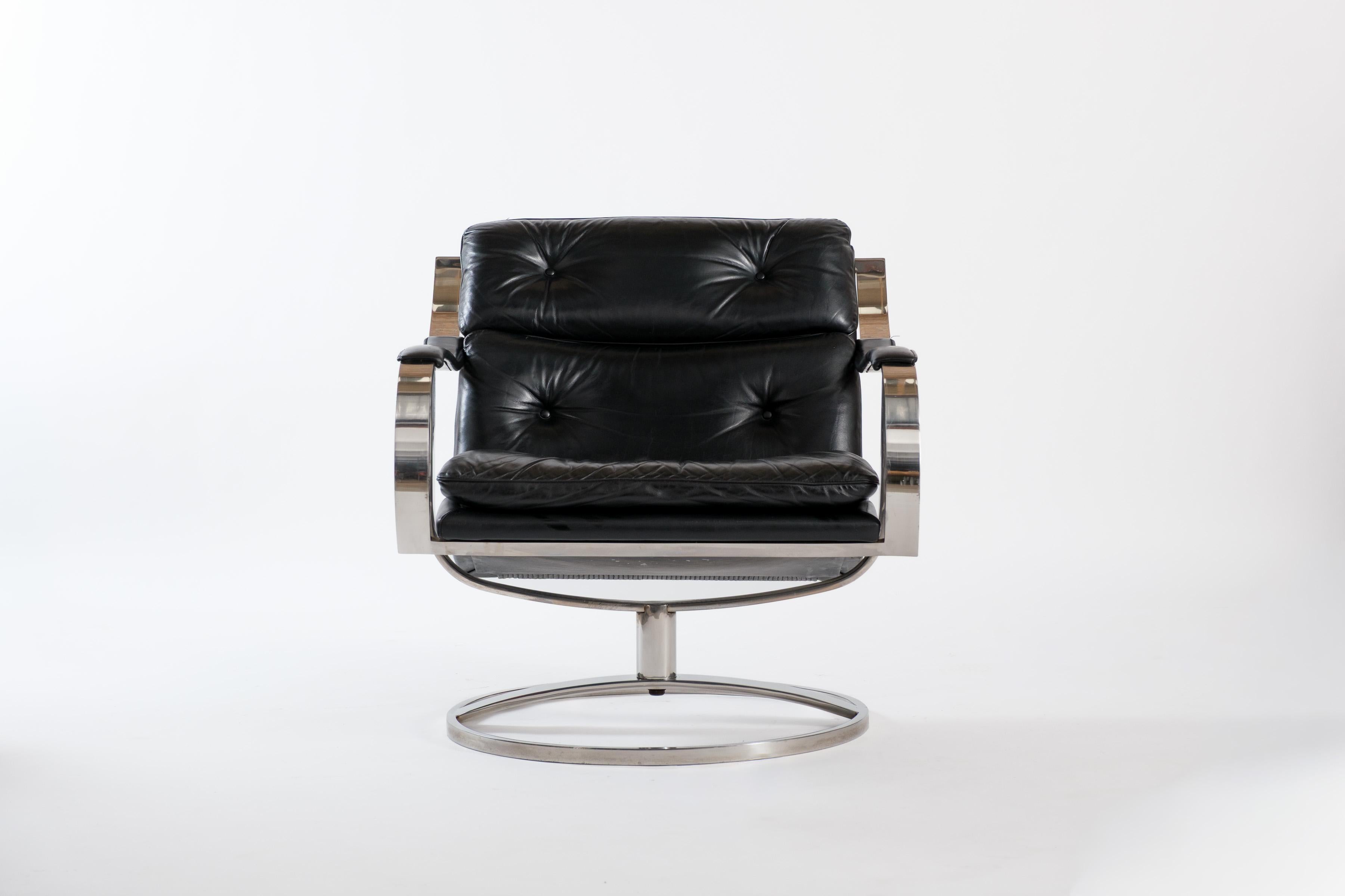 Mid-Century Modern 455 Lounge Chair By Leaver and Portman for