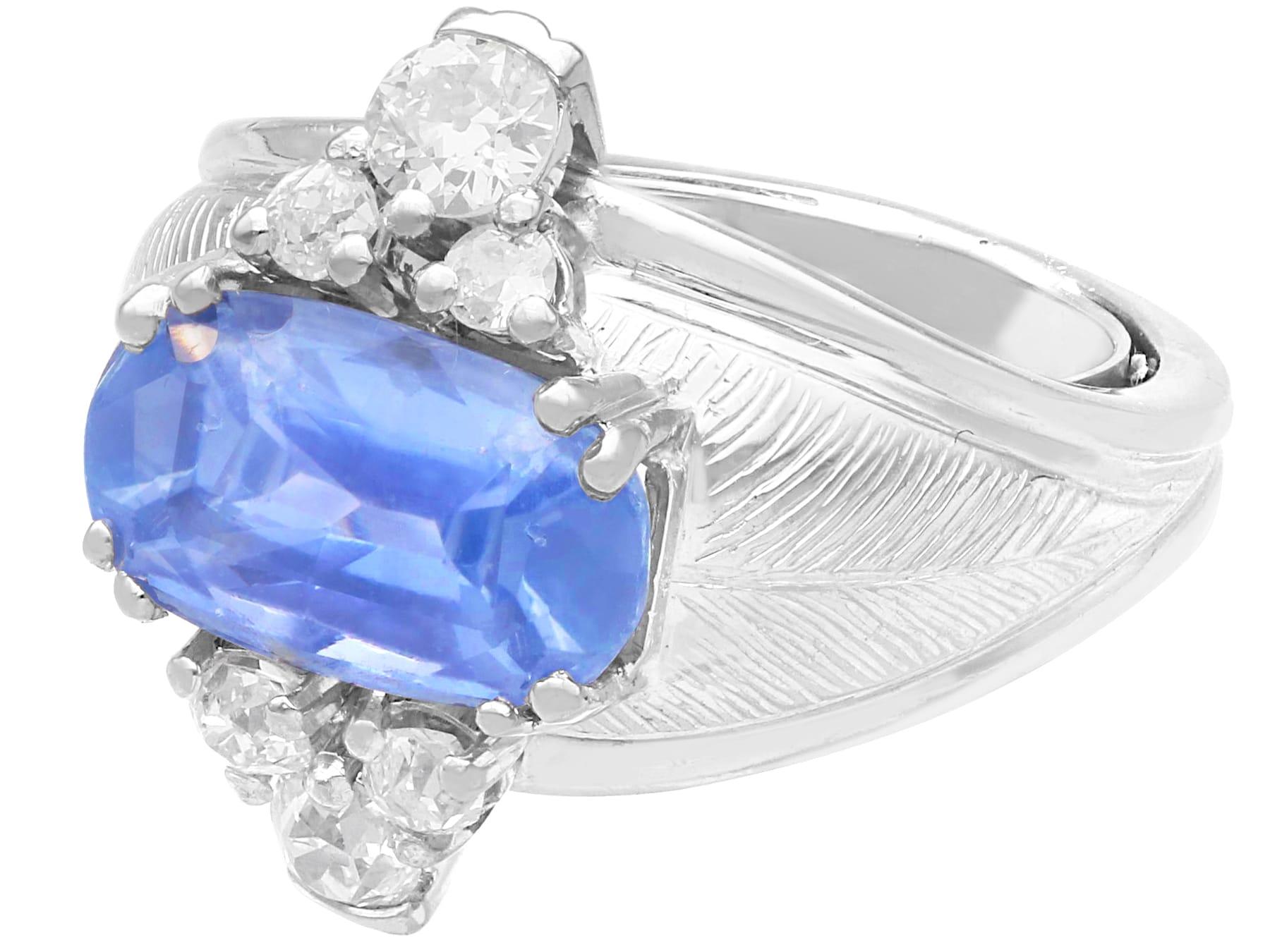 vintage light blue sapphire ring