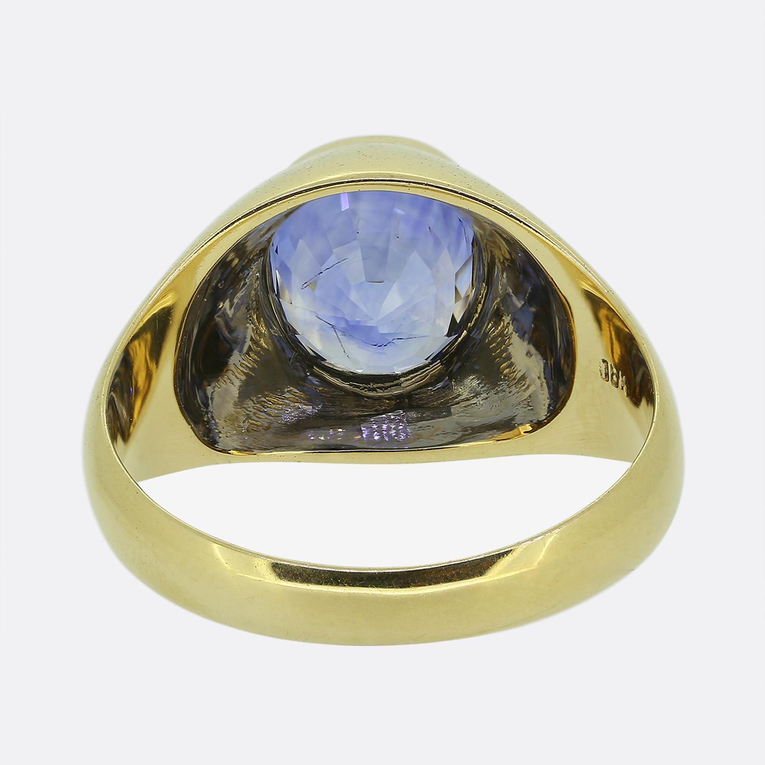 Vintage Ring mit 4,65 Karat Saphir im Zustand „Gut“ im Angebot in London, GB