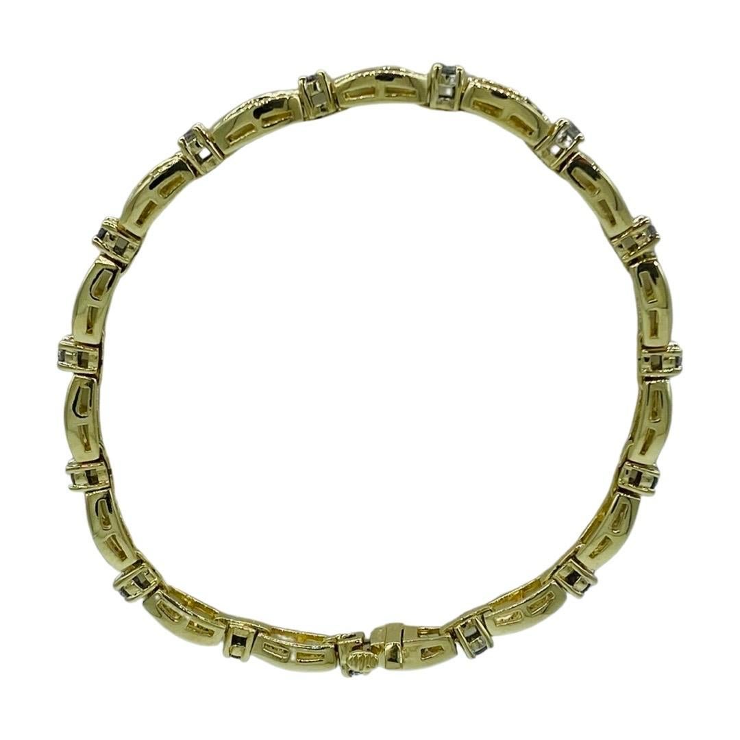 Zweifarbiges Goldarmband mit Baguette-Diamanten, Gesamtgewicht 4,75 Karat im Zustand „Hervorragend“ im Angebot in Miami, FL