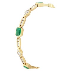 Vintage 4.80ct Emerald and Diamond Boodles Bracelet, hallmarked 1993
