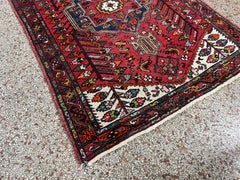 Vintage 4x6 Hand Knotted Afghan Tribal Baluchi Wool Area Rug