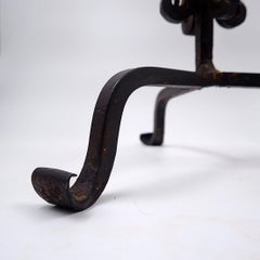Vintage 5-arm wrought iron candle holder - 1970s