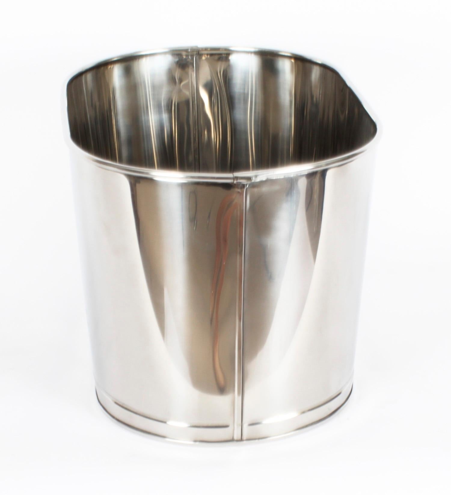 Vintage 5 Bottle Silver Plated Wine Cooler Ice Bucket 20th Century For Sale 5