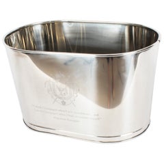 Vintage 5 Bottle Silver Plated Wine Cooler Ice Bucket 20th Century