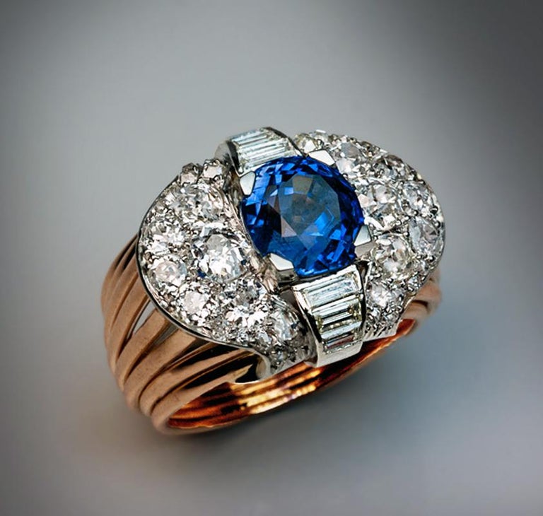 ceylon sapphire ring vintage