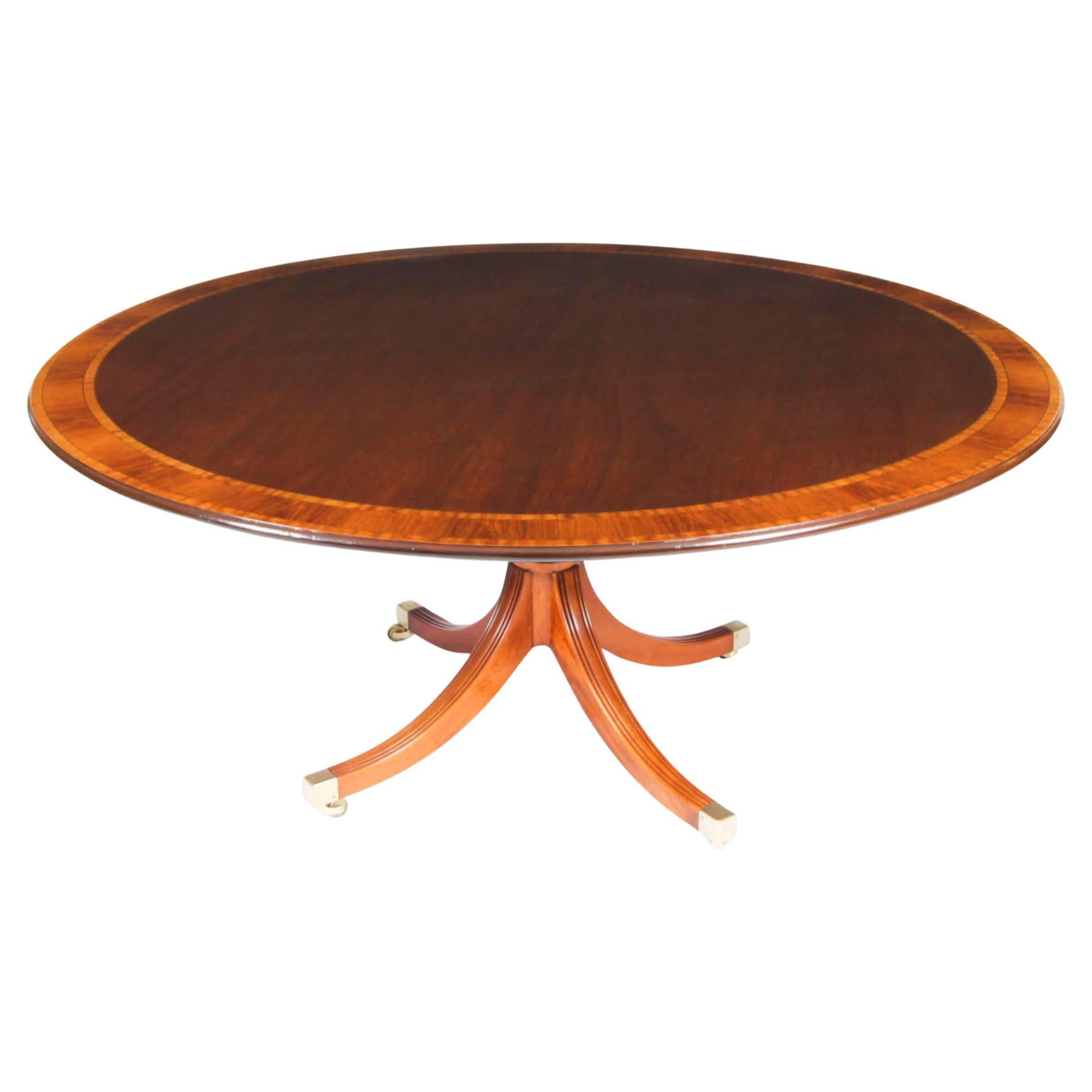 Vintage 5 ft 3" Diam Dining Table by William Tillman 20th Century