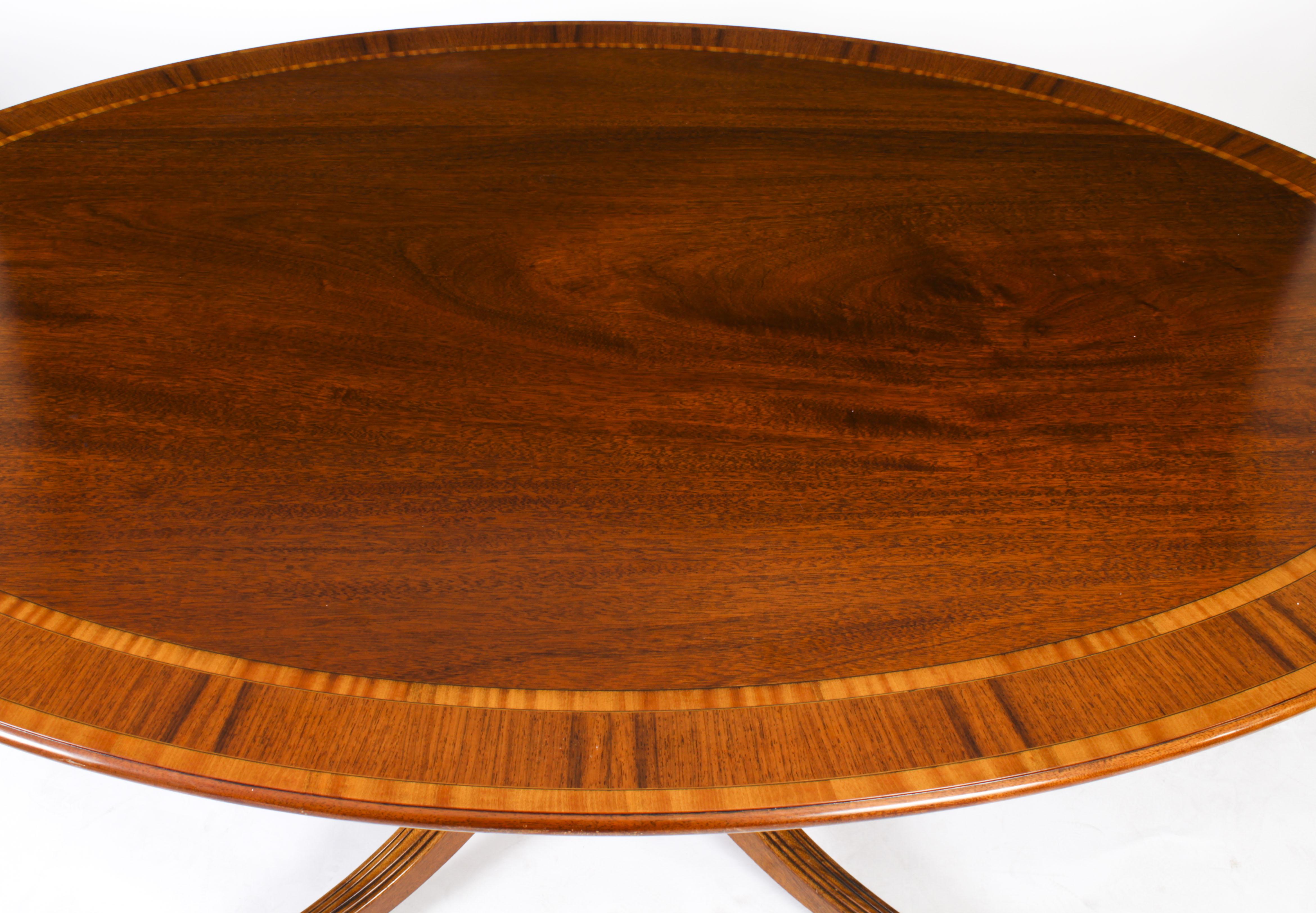 Late 20th Century Vintage Oval Mahogany Dining Table by William Tillman, 20th Century