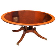 Vintage Round Mahogany Table by Millwood Cabinet Makers, 20th Century