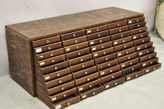 Vintage 50 Drawer Wooden Watchmakers Parts Tool Cabinet Storage Chest