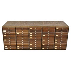Used 50 Drawer Wooden Watchmakers Parts Tool Cabinet Storage Chest