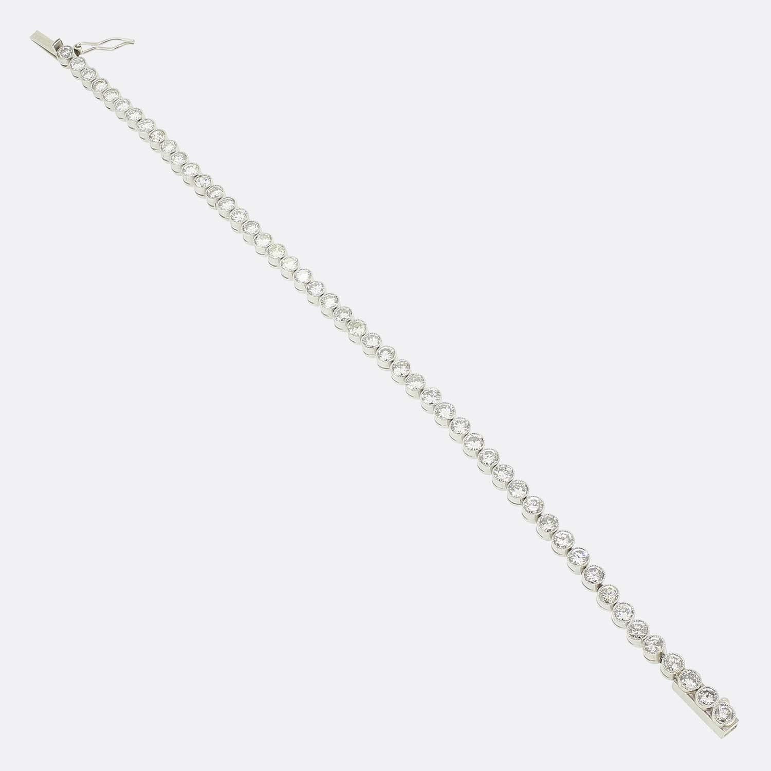 Armband mit 5.00 Karat Diamanten im Vintage-Stil (Brillantschliff)