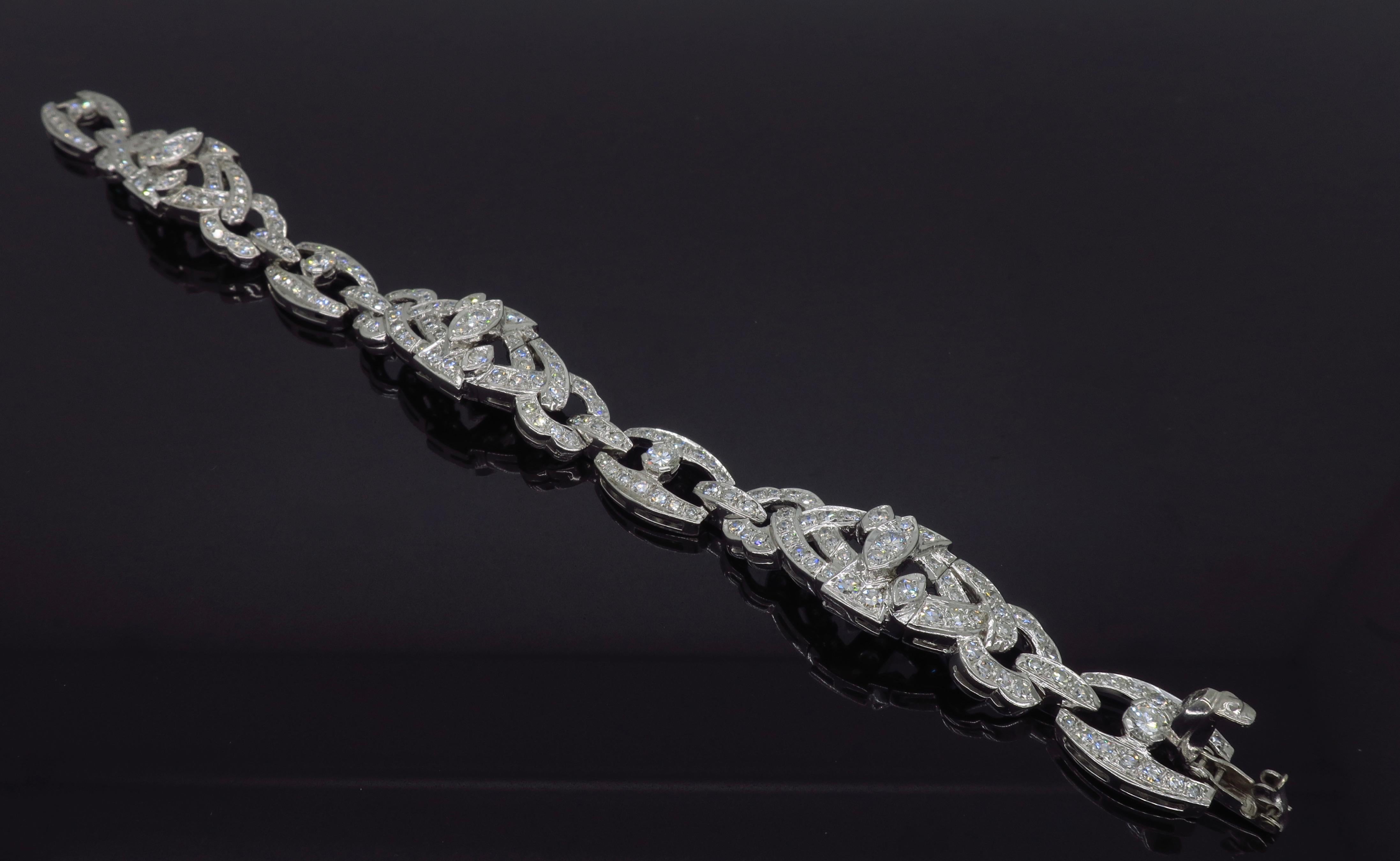 Vintage 5.00 Carat Diamond Link Bracelet 1